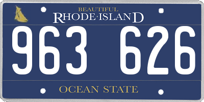 RI license plate 963626