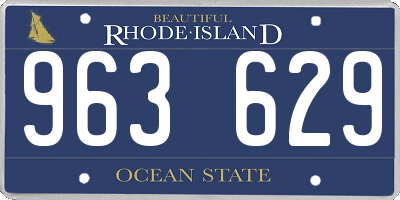 RI license plate 963629