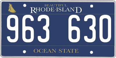 RI license plate 963630