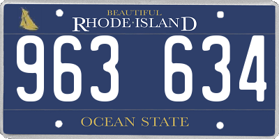 RI license plate 963634