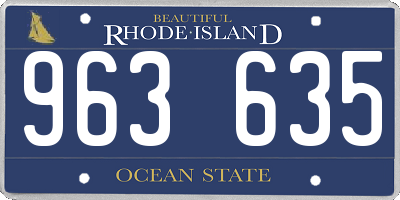RI license plate 963635