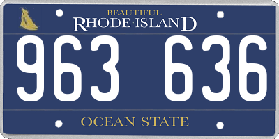 RI license plate 963636