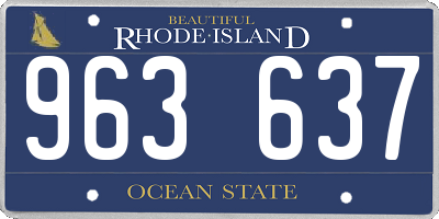 RI license plate 963637
