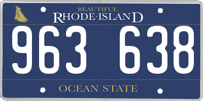 RI license plate 963638