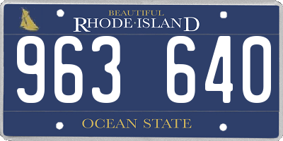 RI license plate 963640