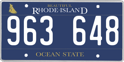 RI license plate 963648