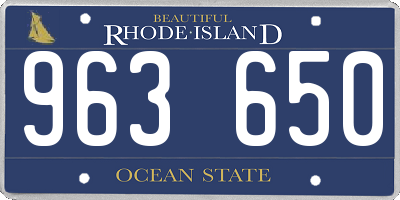 RI license plate 963650