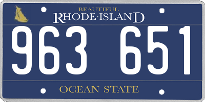 RI license plate 963651