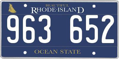 RI license plate 963652