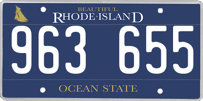 RI license plate 963655