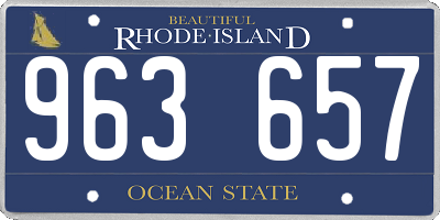 RI license plate 963657