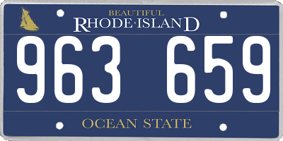 RI license plate 963659