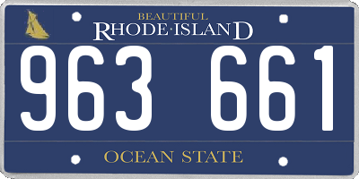 RI license plate 963661