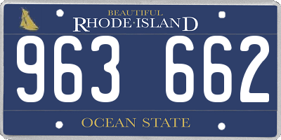 RI license plate 963662