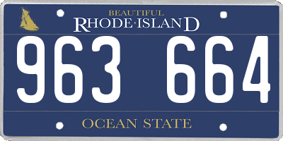 RI license plate 963664