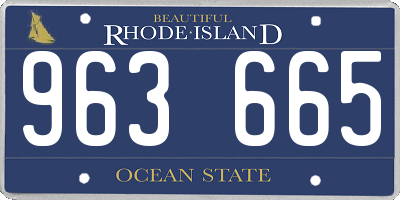 RI license plate 963665