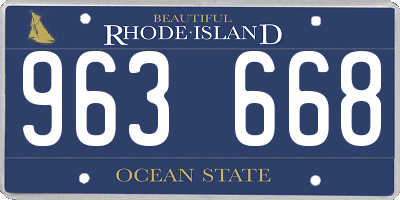 RI license plate 963668