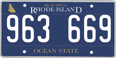RI license plate 963669