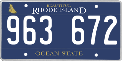 RI license plate 963672