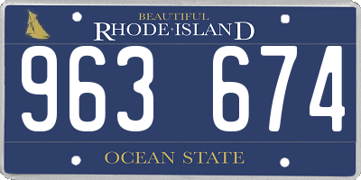 RI license plate 963674
