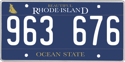 RI license plate 963676