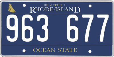 RI license plate 963677