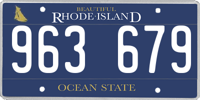 RI license plate 963679