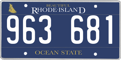 RI license plate 963681
