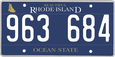 RI license plate 963684