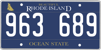 RI license plate 963689