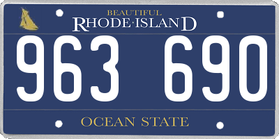 RI license plate 963690