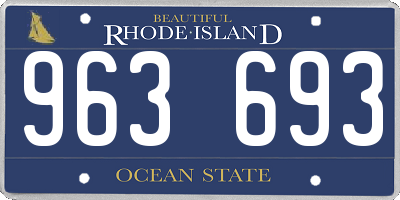 RI license plate 963693