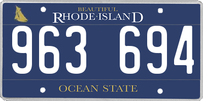 RI license plate 963694