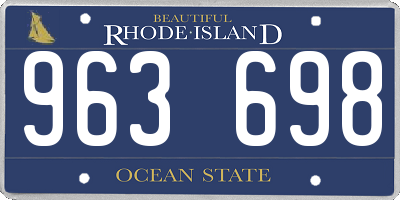 RI license plate 963698
