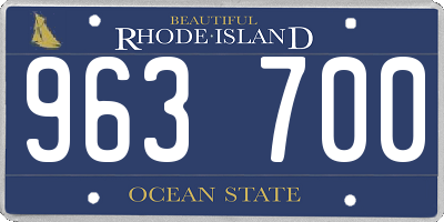 RI license plate 963700