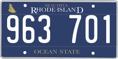 RI license plate 963701