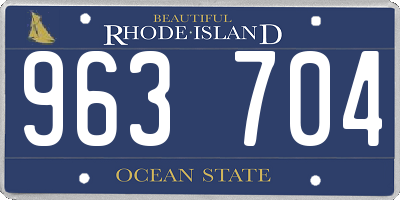 RI license plate 963704