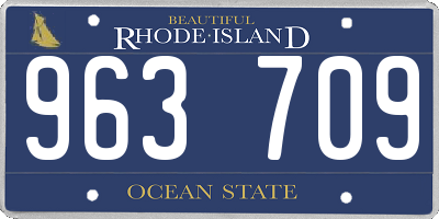 RI license plate 963709