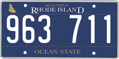 RI license plate 963711