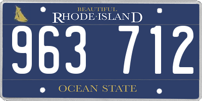 RI license plate 963712