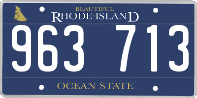 RI license plate 963713