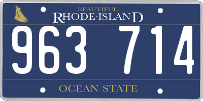 RI license plate 963714