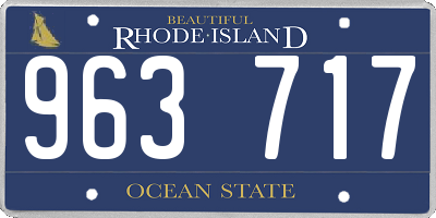 RI license plate 963717