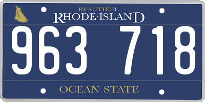 RI license plate 963718