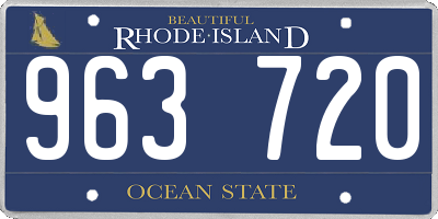 RI license plate 963720