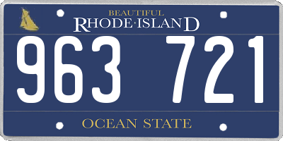 RI license plate 963721