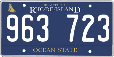 RI license plate 963723