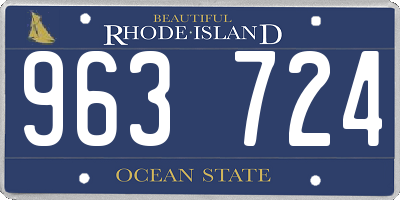 RI license plate 963724