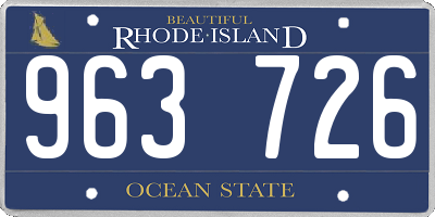 RI license plate 963726