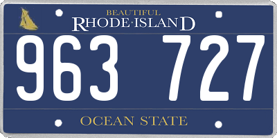 RI license plate 963727